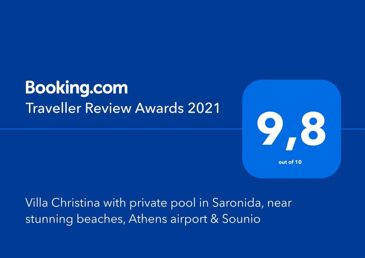 Villa Christina With Private Pool In Saronida, Near Stunning Beaches, Athens Airport & Sounio Exterior photo